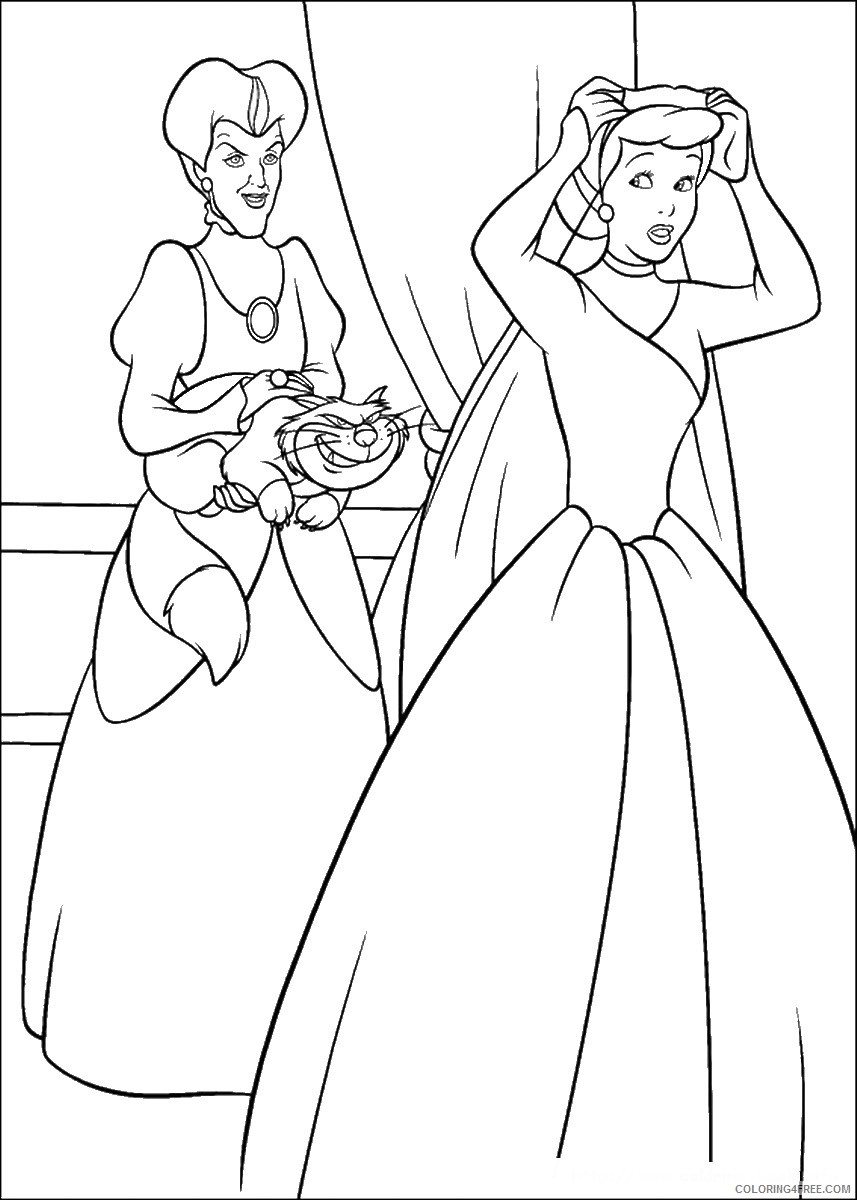 Cinderella Coloring Pages Cartoons cinderella_cl_070 Printable 2020 1727 Coloring4free