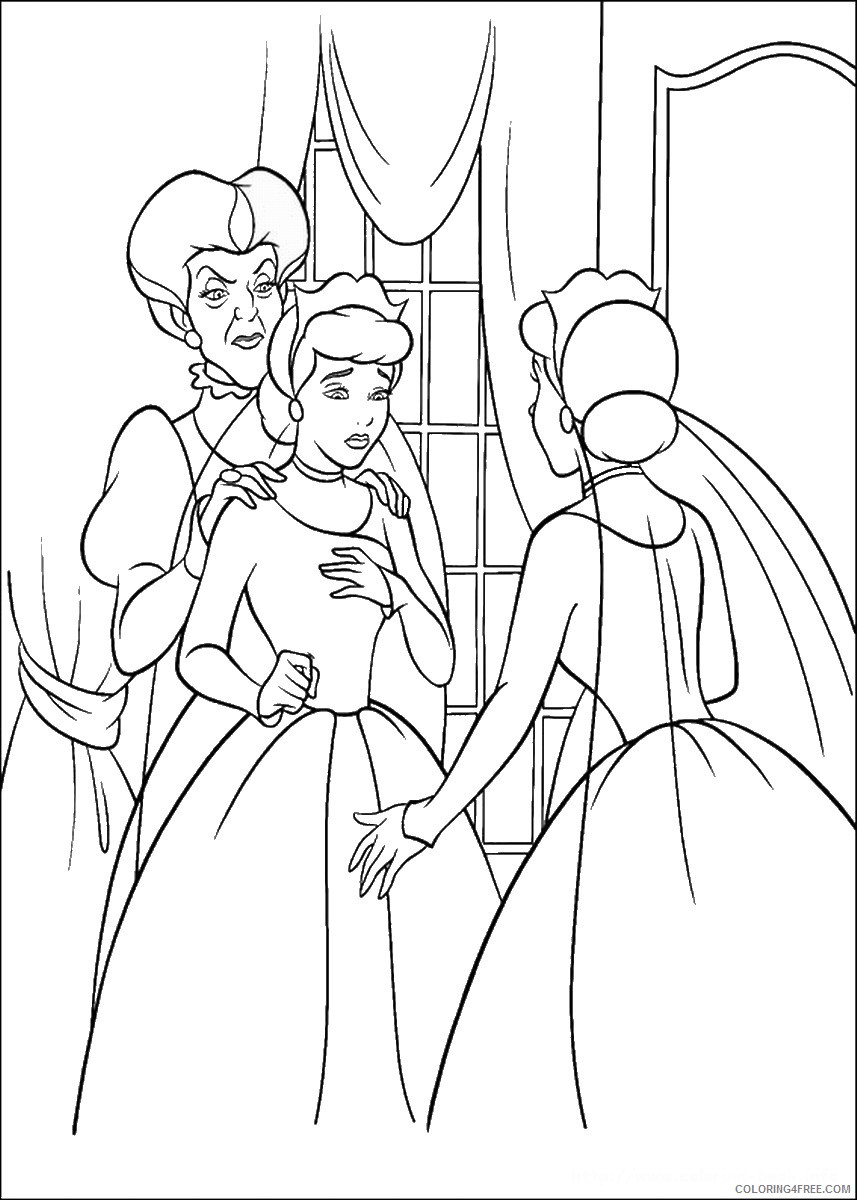 Cinderella Coloring Pages Cartoons cinderella_cl_071 Printable 2020 1728 Coloring4free