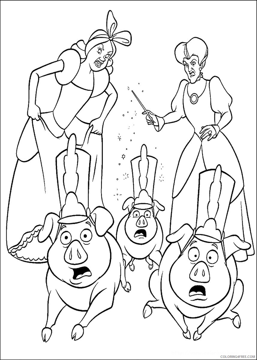 Cinderella Coloring Pages Cartoons cinderella_cl_081 Printable 2020 1738 Coloring4free