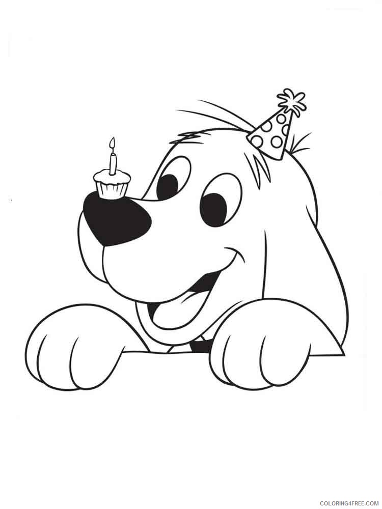 Clifford the Big Red Dog Coloring Pages Cartoons clifford 13 Printable 2020 1813 Coloring4free