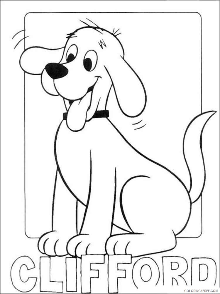 Clifford the Big Red Dog Coloring Pages Cartoons clifford 3 Printable 2020 1824 Coloring4free