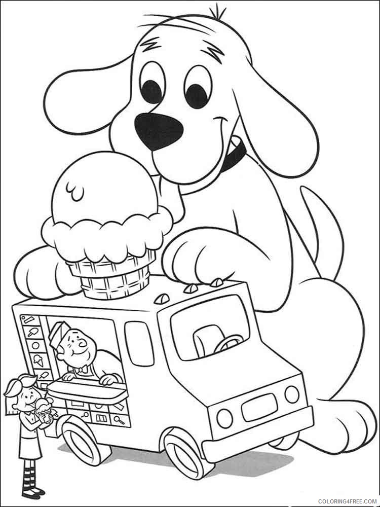 Clifford the Big Red Dog Coloring Pages Cartoons clifford 4 Printable 2020 1828 Coloring4free