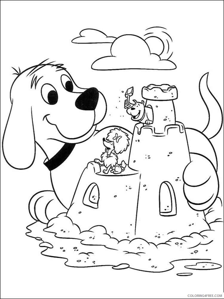 Clifford the Big Red Dog Coloring Pages Cartoons clifford 6 Printable 2020 1830 Coloring4free
