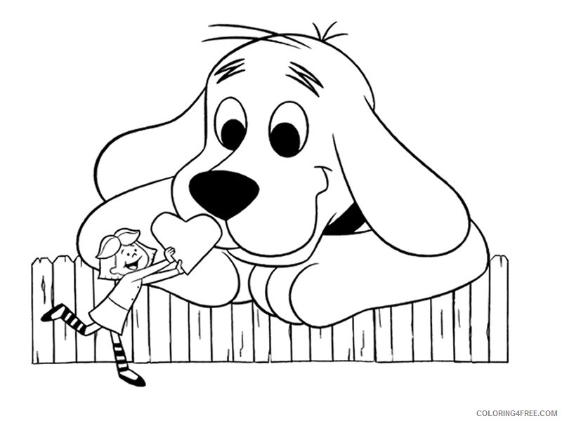 Clifford the Big Red Dog Coloring Pages Cartoons clifford 9UMW9 Printable 2020 1800 Coloring4free