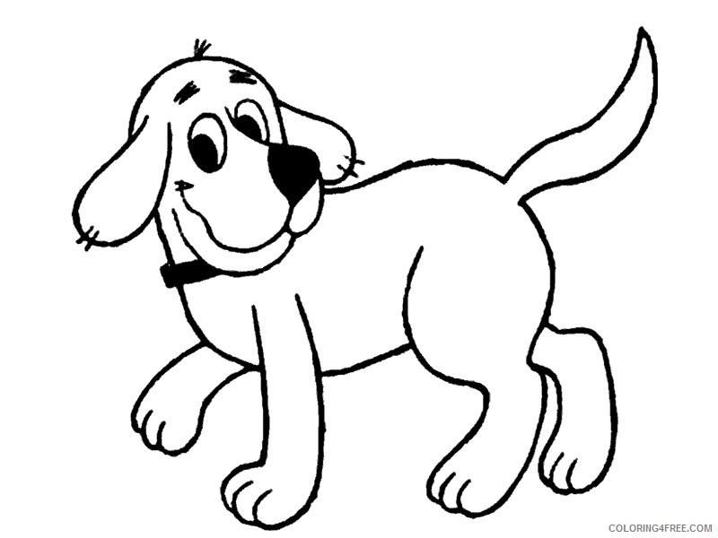 Clifford the Big Red Dog Coloring Pages Cartoons clifford O0UAW Printable 2020 1805 Coloring4free
