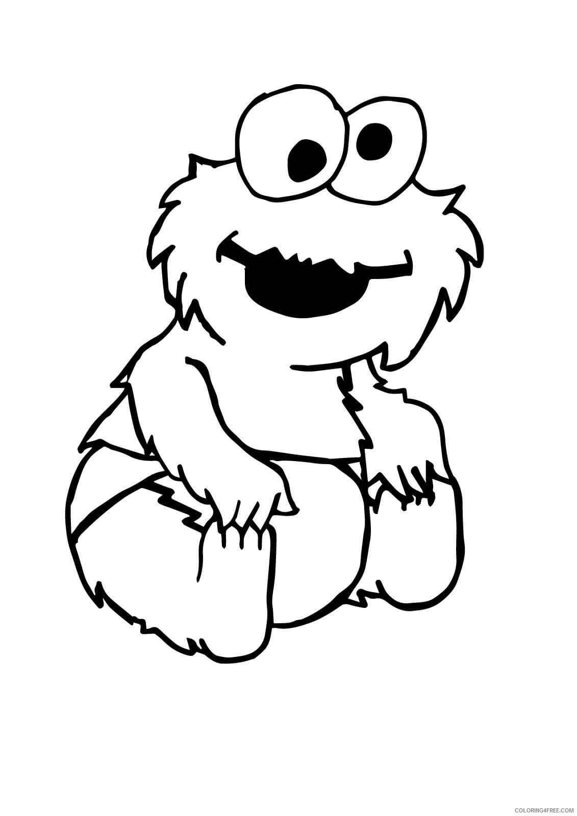 Cookie Monster Coloring Pages Cartoons 1577957548_baby cookie monster Printable 2020 1840 Coloring4free