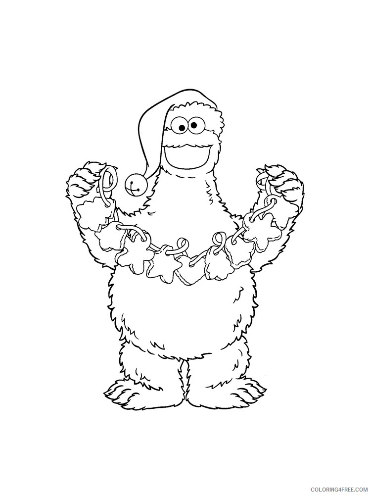 Cookie Monster Coloring Pages Cartoons Cookie Monster 7 Printable 2020 1851 Coloring4free