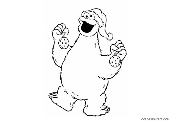 Cookie Monster Coloring Pages Cartoons Cookie monster Printable 2020 1843 Coloring4free