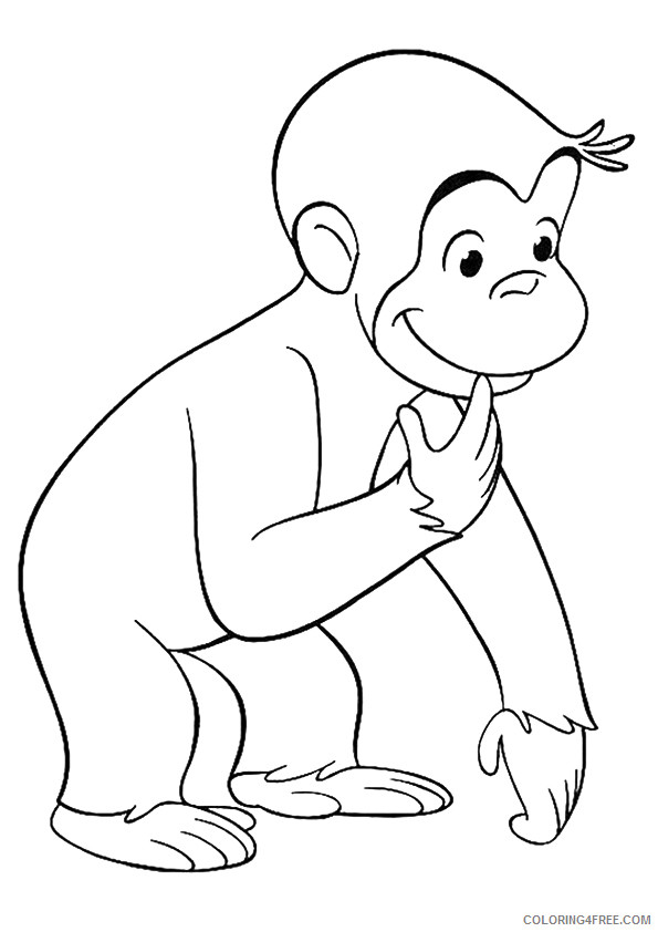 Curious George Coloring Pages Cartoons 1526825490_the baby curious george a4 Printable 2020 1858 Coloring4free