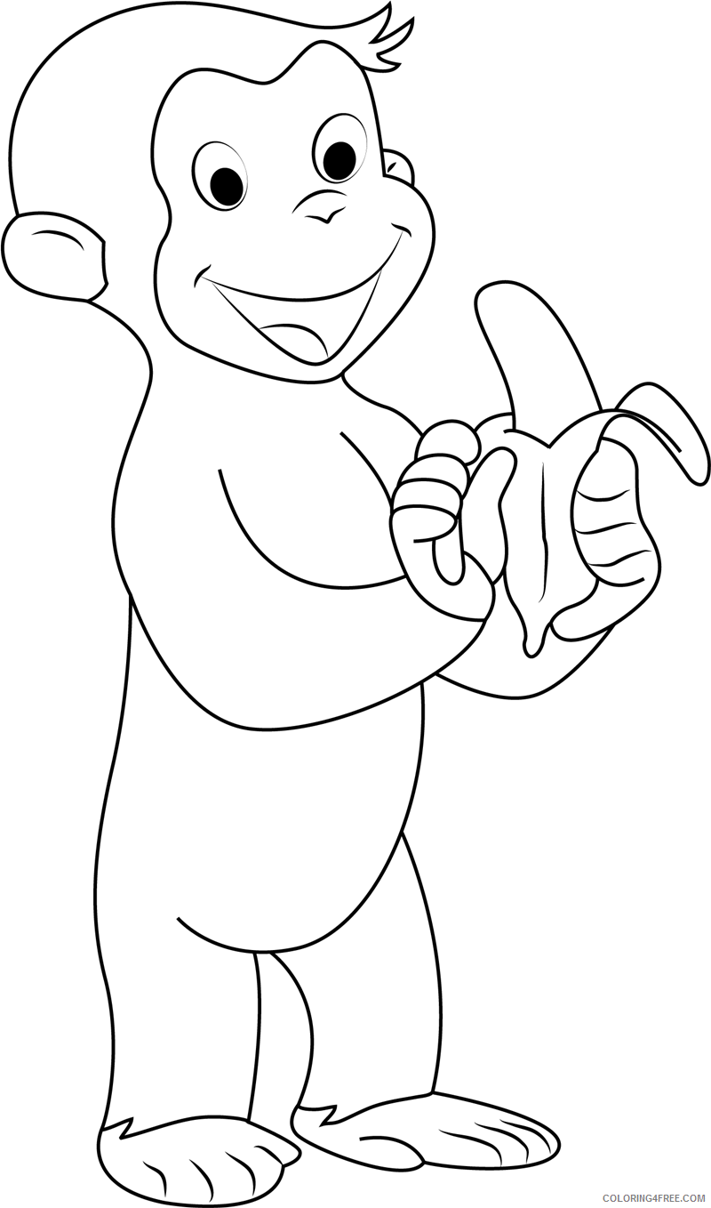Curious George Coloring Pages Cartoons 1530323838_curious george eating banana1 Printable 2020 1860 Coloring4free