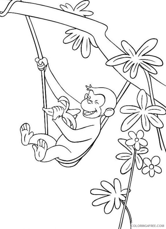 Curious George Coloring Pages Cartoons Curious George 2 Printable 2020 1908 Coloring4free