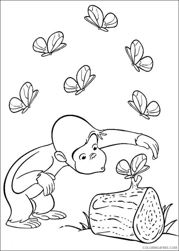 Curious George Coloring Pages Cartoons Curious George 2 Printable 2020 1928 Coloring4free
