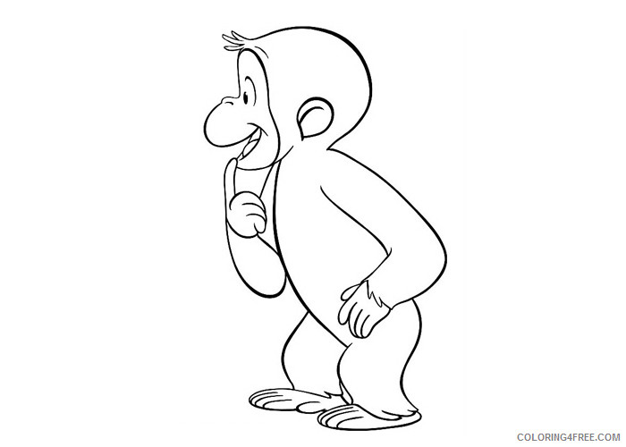 Curious George Coloring Pages Cartoons Curious George 3 Printable 2020 1909 Coloring4free