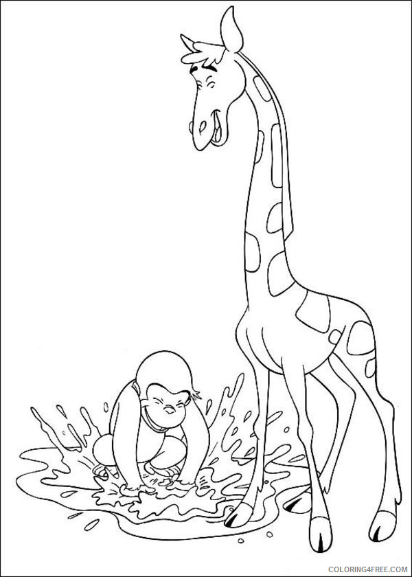 Curious George Coloring Pages Cartoons Curious George Images Printable 2020 1905 Coloring4free