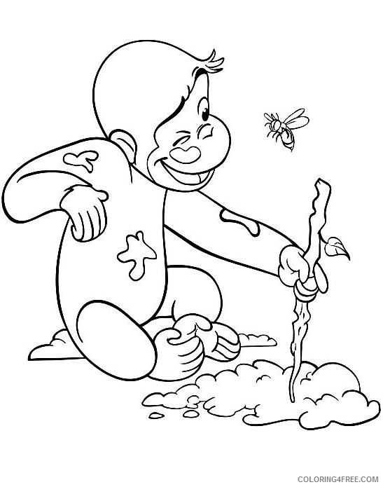 Curious George Coloring Pages Cartoons Curious George Images Printable 2020 1926 Coloring4free