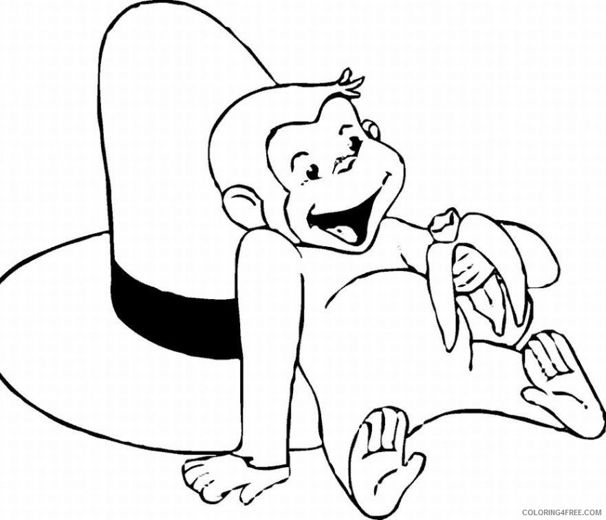 Curious George Coloring Pages Cartoons Curious George Pictures Printable 2020 1934 Coloring4free