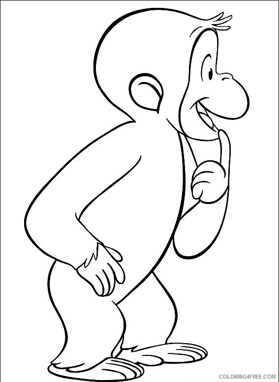 Curious George Coloring Pages Cartoons Curious George Printable 2020 1910 Coloring4free