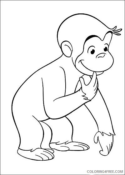 Curious George Coloring Pages Cartoons Curious George Printable 2020 1930 Coloring4free