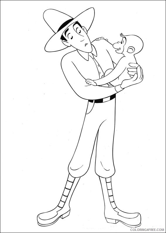 Curious George Coloring Pages Cartoons Curious George Sheets Free Printable 2020 1940 Coloring4free