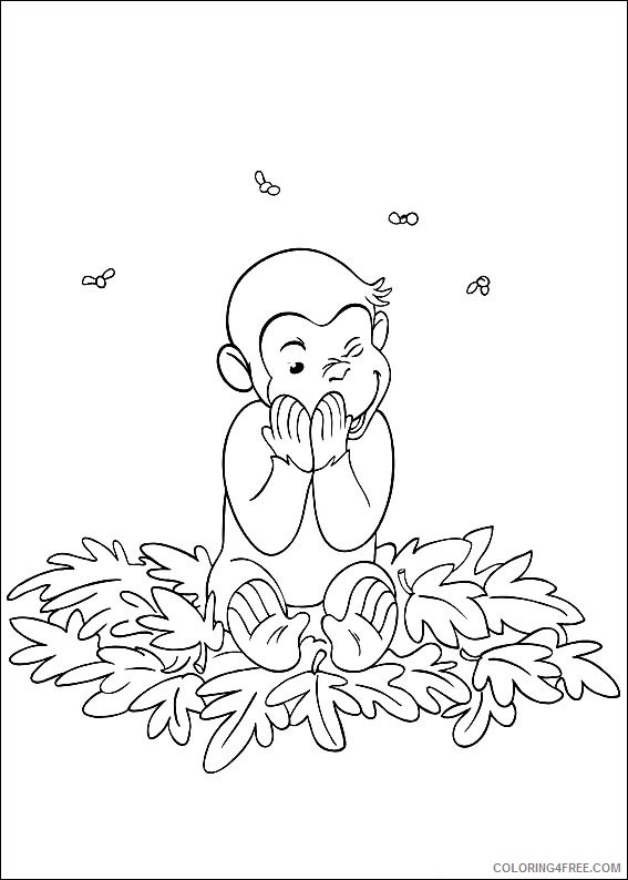 Curious George Coloring Pages Cartoons Curious George Sheets Printable 2020 1938 Coloring4free