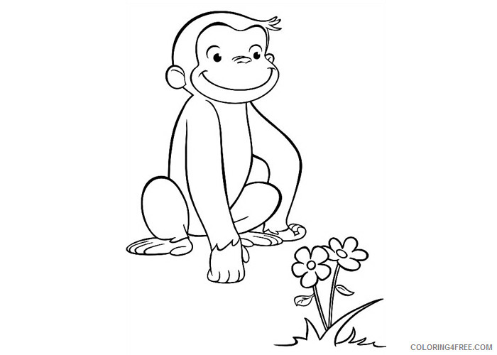Curious George Coloring Pages Cartoons Curious George sheets 2 Printable 2020 1937 Coloring4free