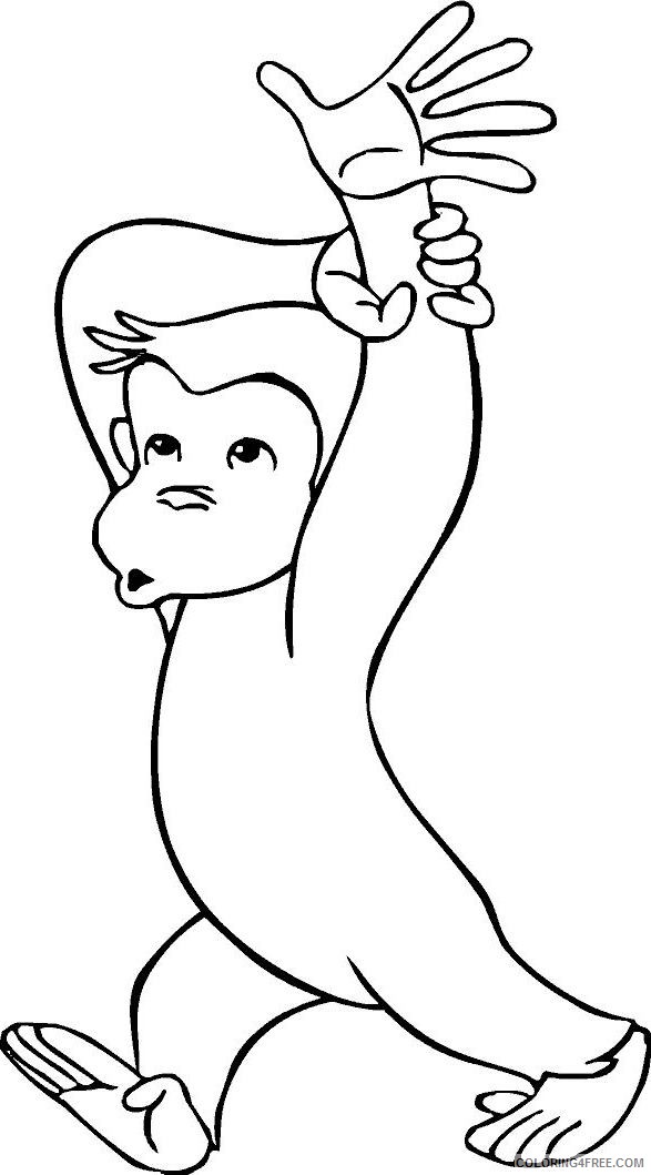 Curious George Coloring Pages Cartoons Curious George to Print Printable 2020 1932 Coloring4free