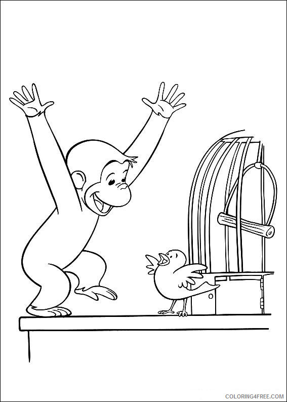 Curious George Coloring Pages Cartoons coco der neugierige affe 6nmHr Printable 2020 1861 Coloring4free