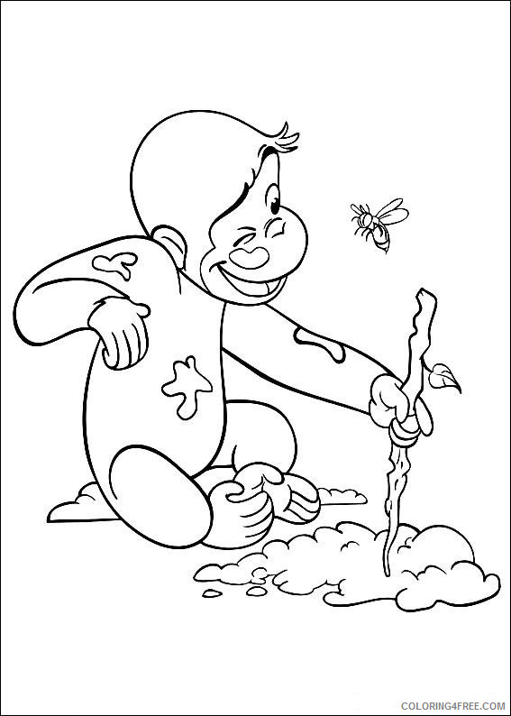 Curious George Coloring Pages Cartoons coco der neugierige affe D0btC Printable 2020 1864 Coloring4free