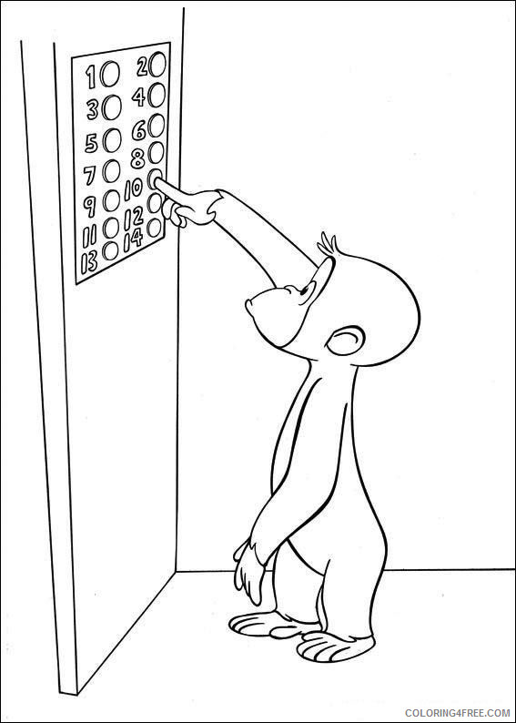 Curious George Coloring Pages Cartoons coco der neugierige affe D0db9 Printable 2020 1865 Coloring4free