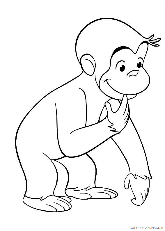 Curious George Coloring Pages Cartoons coco der neugierige affe Ksasf Printable 2020 1866 Coloring4free