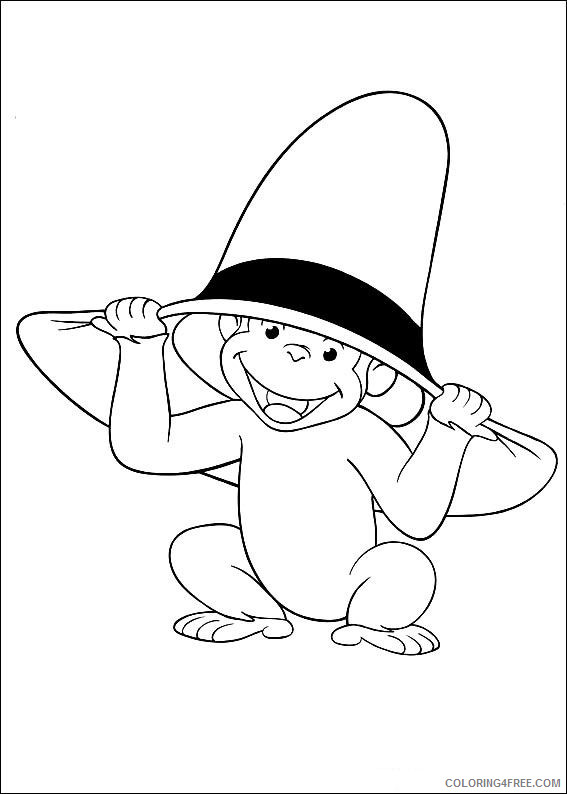 Curious George Coloring Pages Cartoons coco der neugierige affe pTlLB Printable 2020 1868 Coloring4free