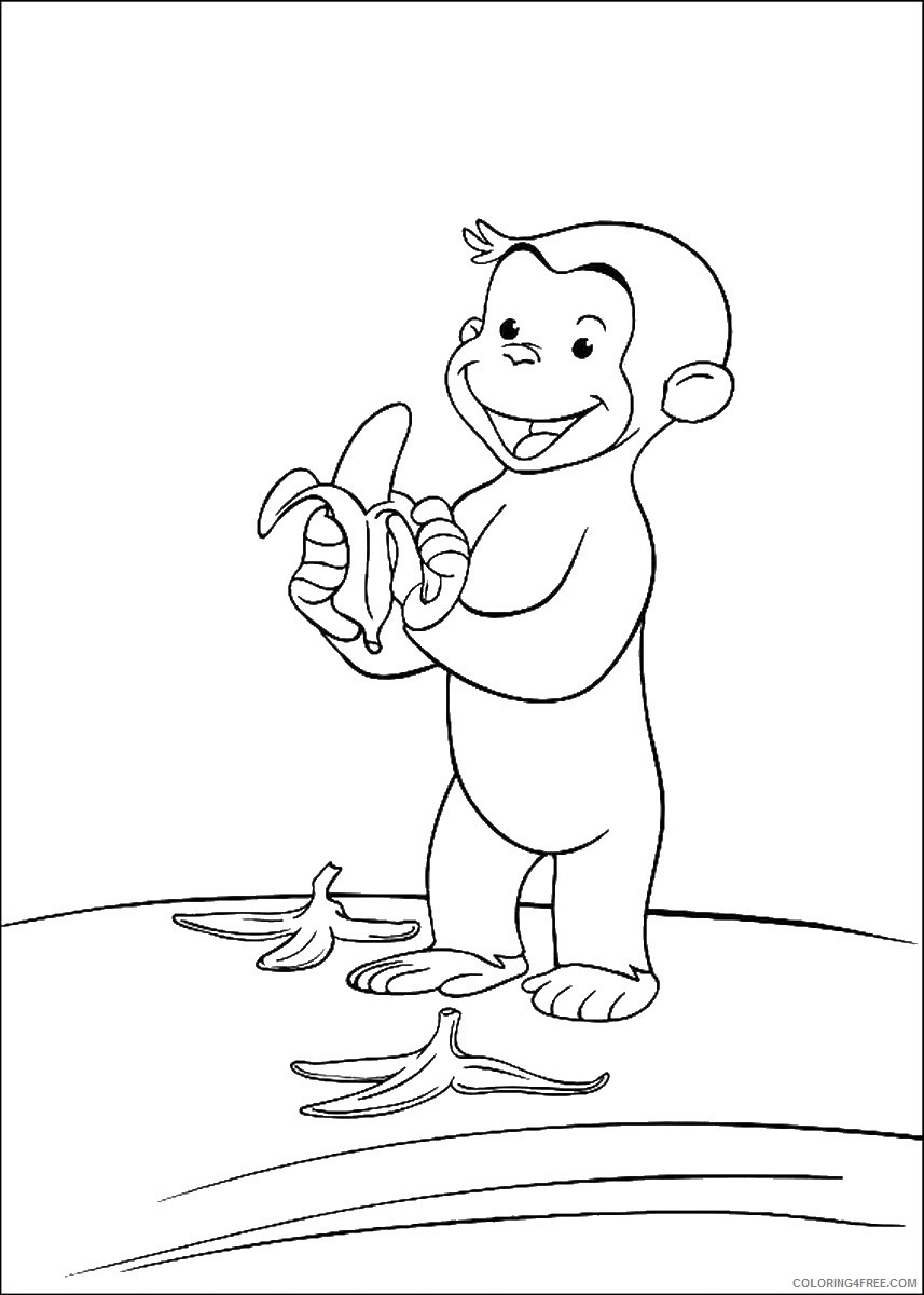 Curious George Coloring Pages Cartoons curious_george_cl07 Printable 2020 1876 Coloring4free