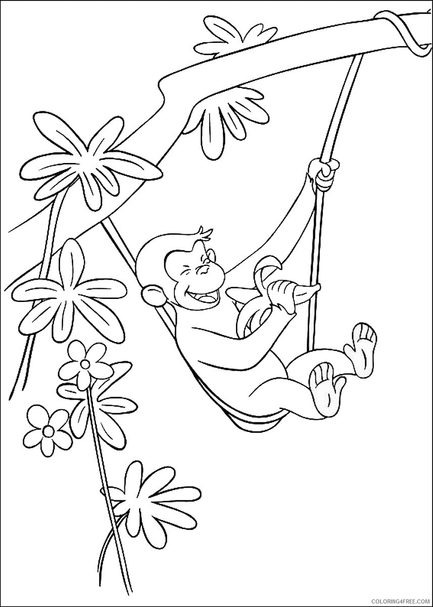 Curious George Coloring Pages Cartoons curious_george_cl09 Printable 2020 1877 Coloring4free