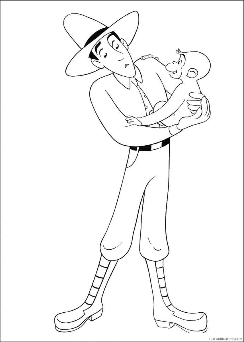 Curious George Coloring Pages Cartoons curious_george_cl11 Printable 2020 1878 Coloring4free