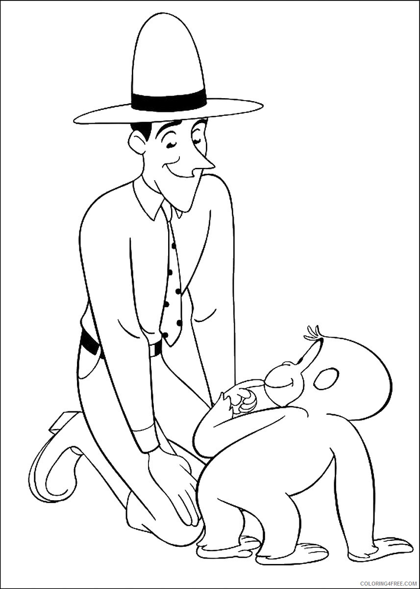 Curious George Coloring Pages Cartoons curious_george_cl14 Printable 2020 1881 Coloring4free