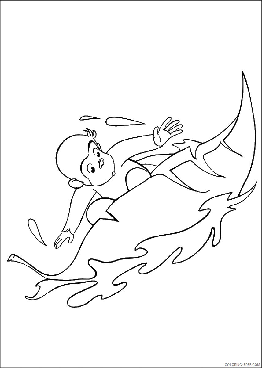 Curious George Coloring Pages Cartoons curious_george_cl15 Printable 2020 1882 Coloring4free