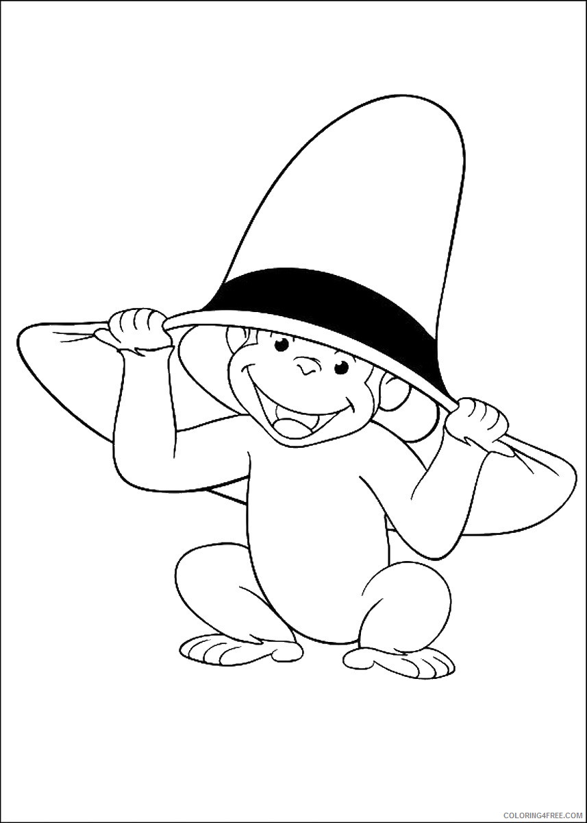 Curious George Coloring Pages Cartoons curious_george_cl17 Printable 2020 1883 Coloring4free