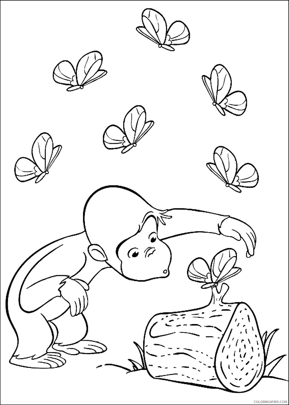 Curious George Coloring Pages Cartoons curious_george_cl20 Printable 2020 1886 Coloring4free