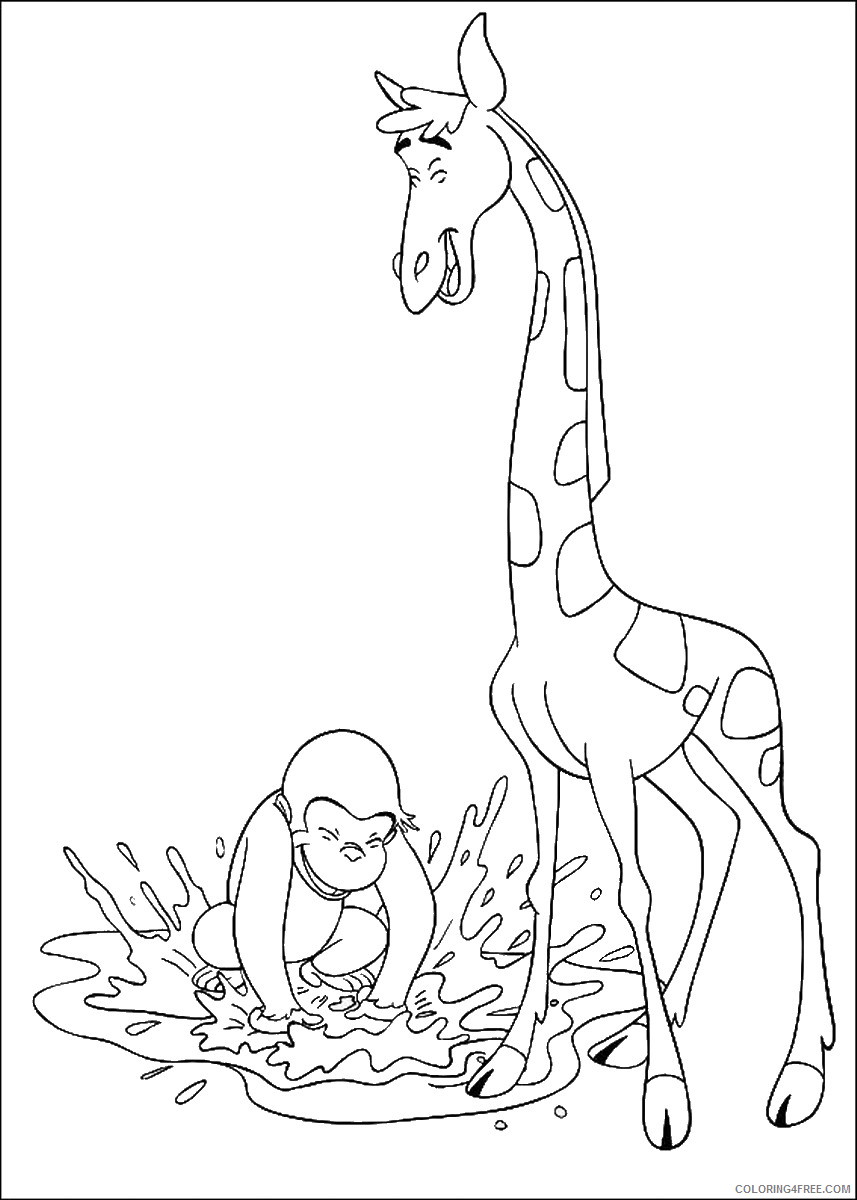 Curious George Coloring Pages Cartoons curious_george_cl21 Printable 2020 1887 Coloring4free