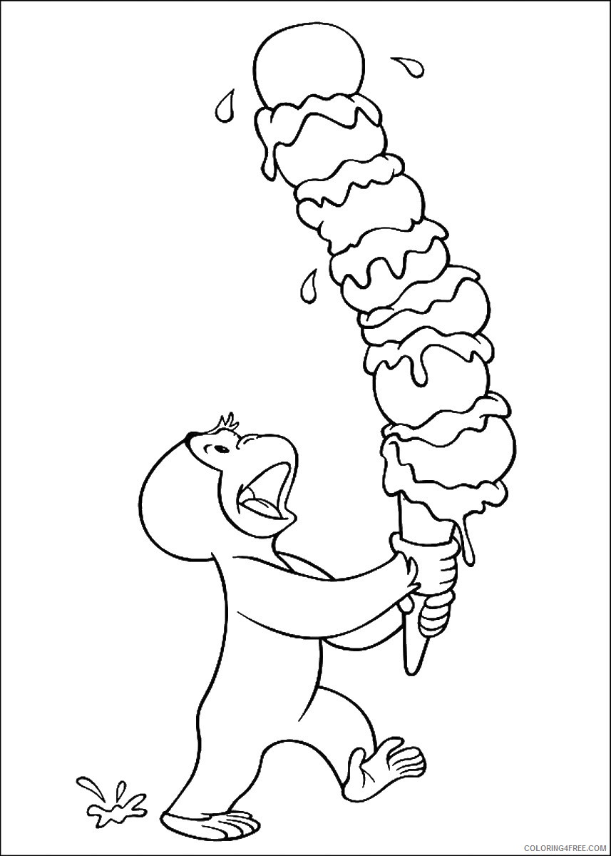 Curious George Coloring Pages Cartoons curious_george_cl25 Printable 2020 1891 Coloring4free