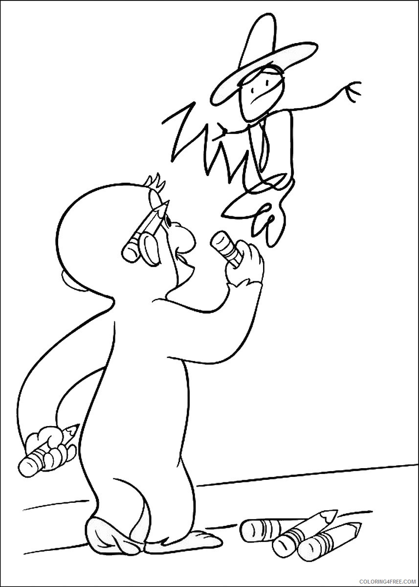 Curious George Coloring Pages Cartoons curious_george_cl26 Printable 2020 1892 Coloring4free