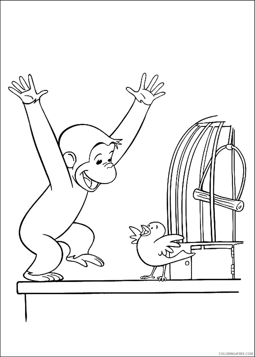 Curious George Coloring Pages Cartoons curious_george_cl27 Printable 2020 1893 Coloring4free