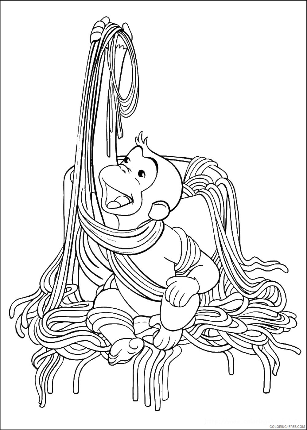 Curious George Coloring Pages Cartoons curious_george_cl32 Printable 2020 1898 Coloring4free