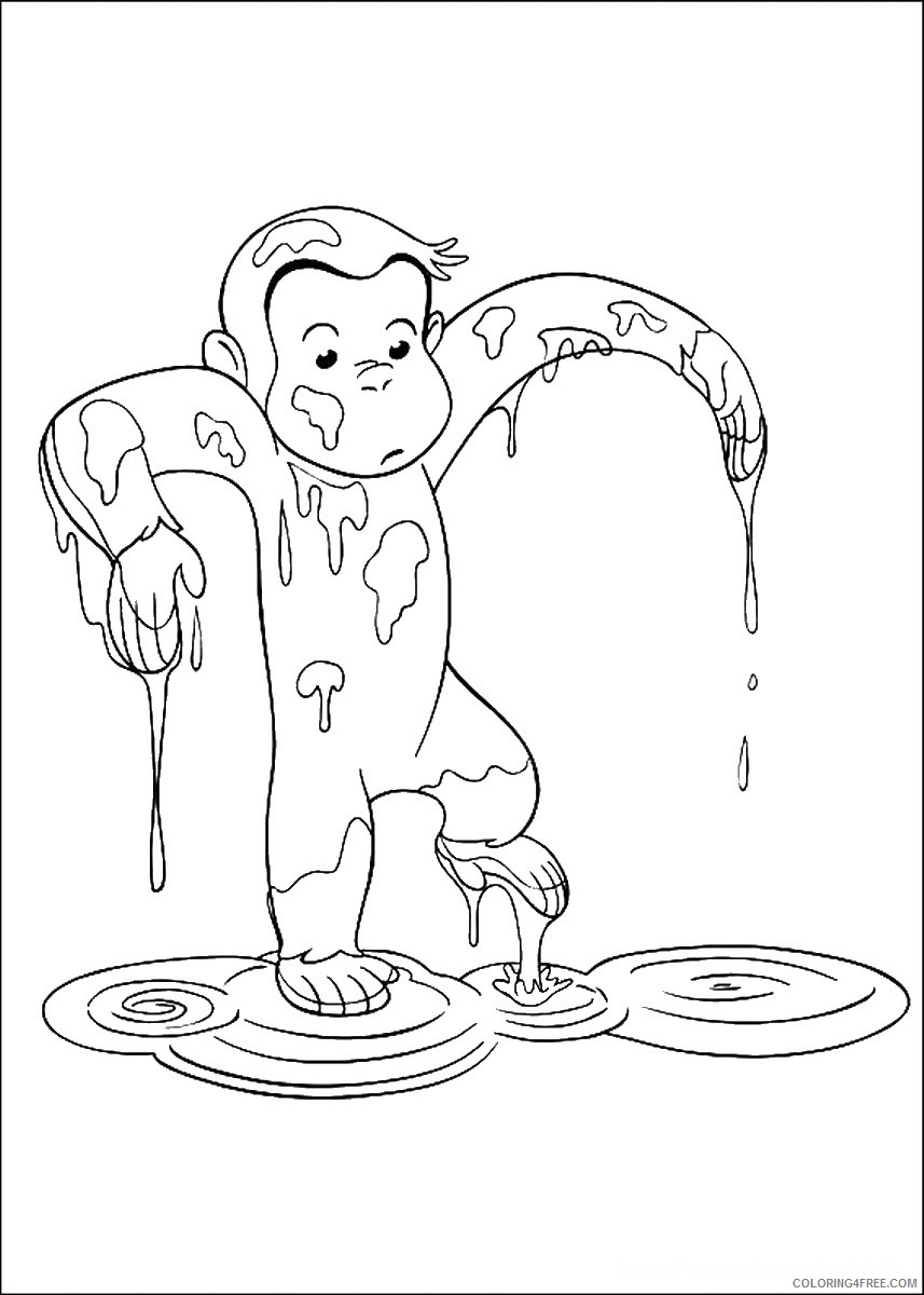 Curious George Coloring Pages Cartoons curious_george_cl34 Printable 2020 1900 Coloring4free