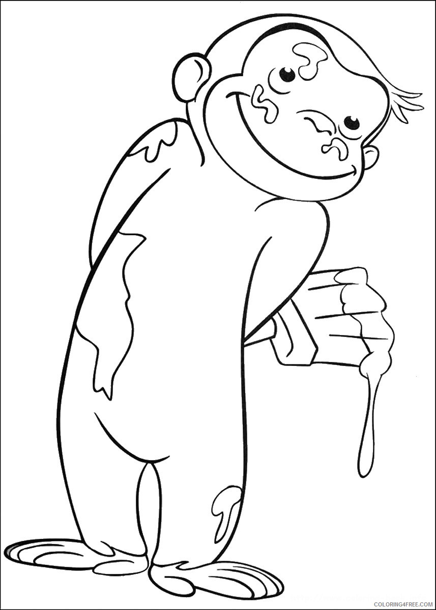 Curious George Coloring Pages Cartoons curious_george_cl36 Printable 2020 1902 Coloring4free