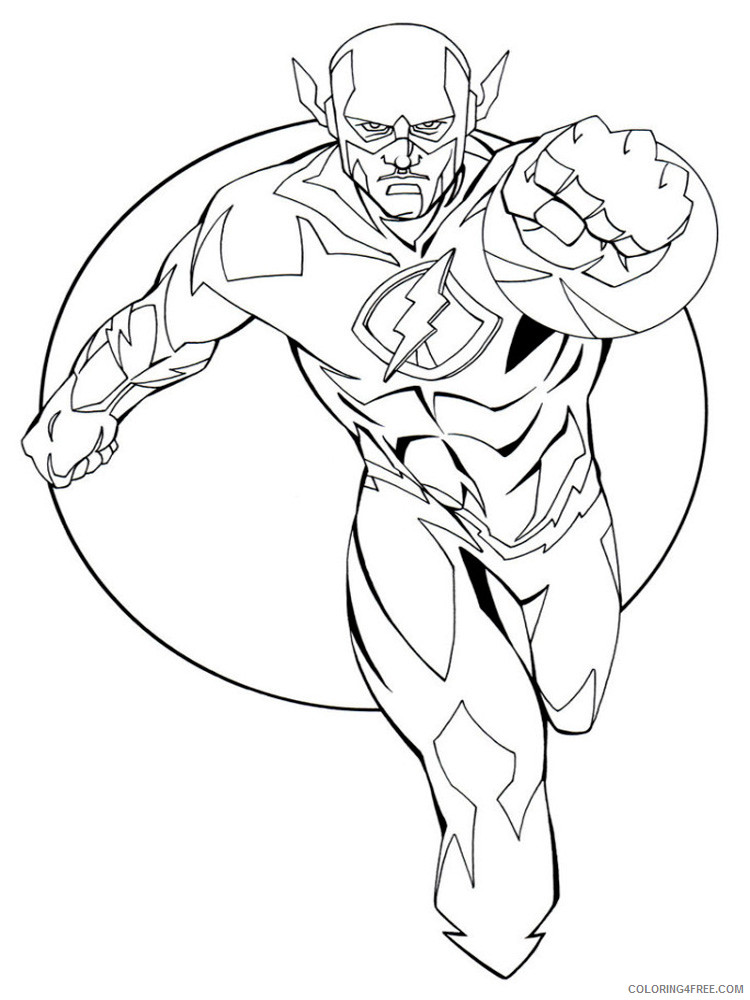 DC Comics Flash Coloring Pages Superheroes Printable 2020 Coloring4free