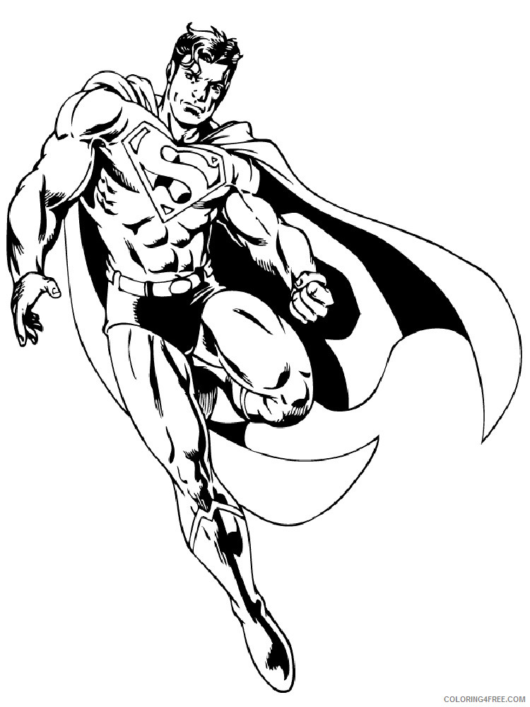 DC Super Hero Coloring Pages Superheroes Printable 2020 Coloring4free