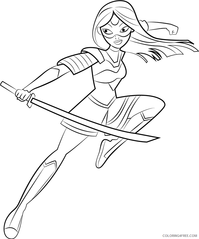 DC Super Hero Girls Coloring Pages Superheroes Printable 2020 Coloring4free