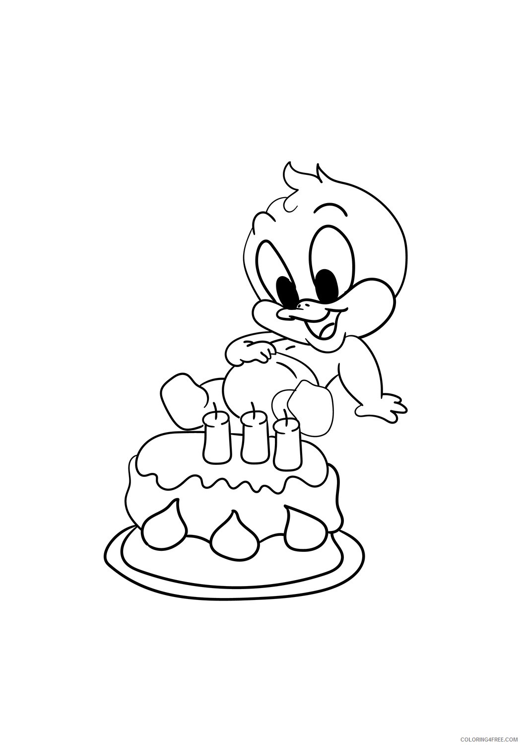Daffy Duck Coloring Pages Cartoons 1526718958_baby daffy 17 a4 Printable 2020 1967 Coloring4free