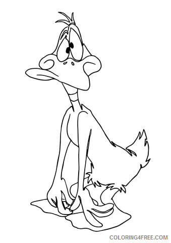 Daffy Duck Coloring Pages Cartoons 1533092377_confused daffy duck a4 Printable 2020 1969 Coloring4free